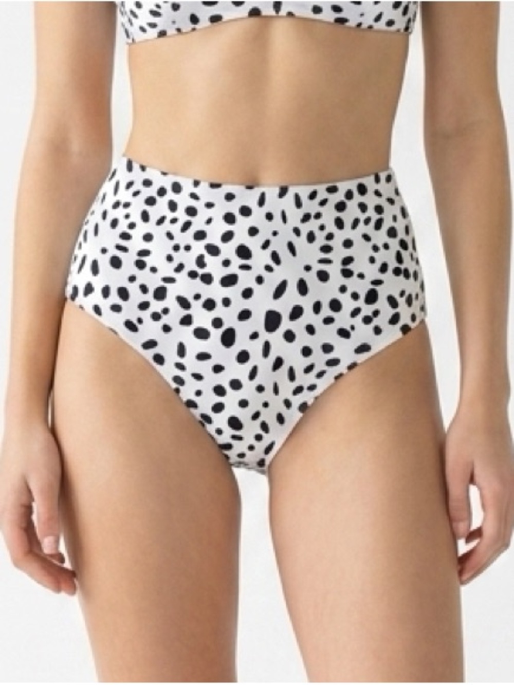 Shein Women's Dalmatian Print High Waisted Bikini Bottoms Size‎ M